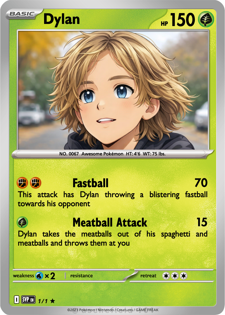 Pack of 5 custom Pokemon cards