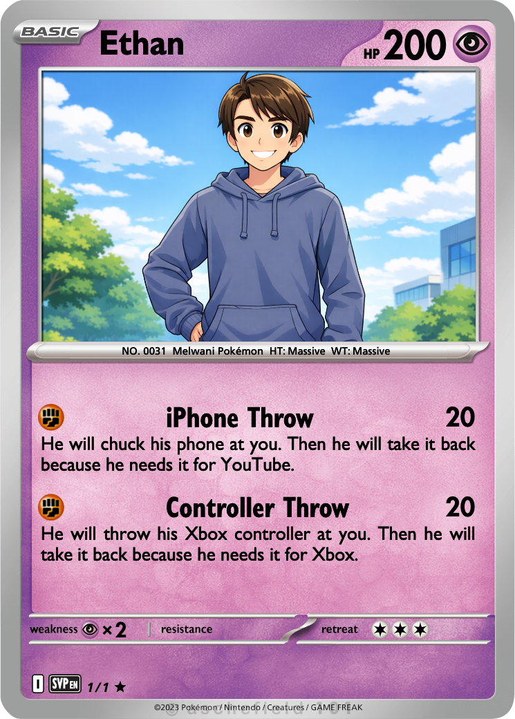 Pack of 10 custom cards